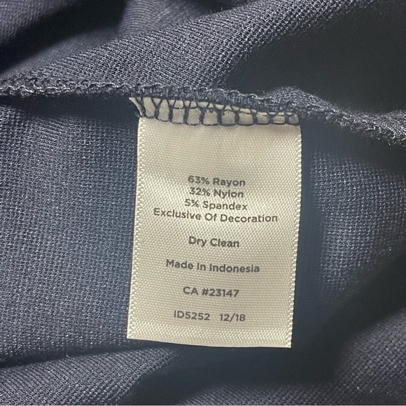 Talbots Navy Sheath Dress w Lace Trim Size 10 - Picture 9 of 9